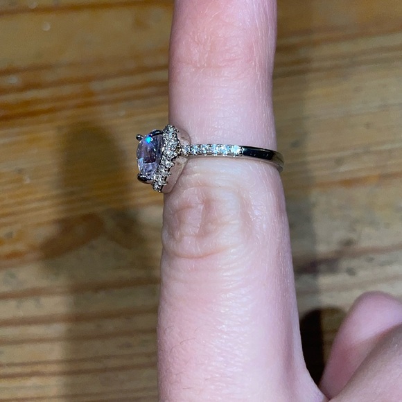 Cubic Zirconia Engagement Ring Heart Shape - Picture 11 of 13